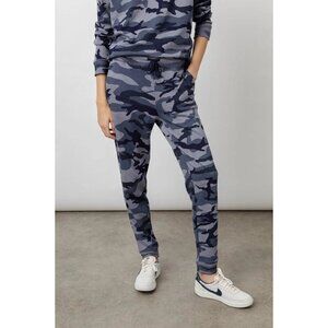 Rails Oakland Sweatpant Blue‎ Indigo Camo Women's S Jogger Casual Loungewear